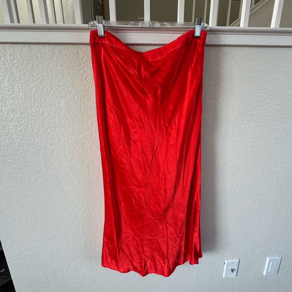 Anthropologie silky midi skirt